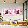 Personalised Party Banner For 13th Birthday With Photo Female Pink Cake