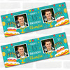 Personalised Party Banner For 13th Birthday With Photo Male Turquoise Cake