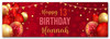 Personalised Party Banner For 13th Birthday Red Gold Balloons