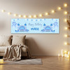 Personalised Party Banner For Birthday Boys Bouncy Castle Blue Kids