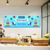Personalised Party Banner For Birthday Boys Robot Blue Kids