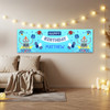 Personalised Party Banner For Birthday Boys Robot Blue Kids