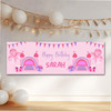 Personalised Party Banner For Birthday Girls Bouncy Castle Pink Kids