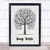 Eva Cassidy Over The Rainbow Music Script Tree Song Lyric Wall Art Print - Or Any Song You Choose