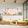 Personalised Party Banner For Birthday Girls Jungle Animals Kids