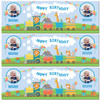 Personalised Party Banner For Birthday With Photo Boys Train Blue Kids