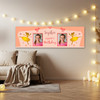 Personalised Party Banner For Birthday With Photo Girls Ballerina Gold Kids
