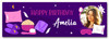 Personalised Party Banner For Birthday With Photo Girls Sleepover Purple Kids