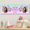 Personalised Party Banner For Birthday With Photo Girls Unicorn Kids