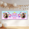 Personalised Party Banner For Birthday With Photo Girls Unicorn Kids