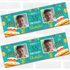 Personalised Party Banner For 35th Birthday With Photo Male Turquoise Cake