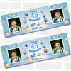 Personalised Party Banner For 45th Birthday With Photo Male Blue Balloon Gift