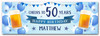 Personalised Party Banner For 50th Birthday Male Beer Blue Balloons
