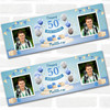 Personalised Party Banner For 50th Birthday With Photo Male Blue Balloon Gift
