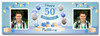 Personalised Party Banner For 50th Birthday With Photo Male Blue Balloon Gift