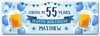 Personalised Party Banner For 55th Birthday Male Beer Blue Balloons