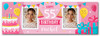 Personalised Party Banner For 55th Birthday With Photo Female Pink Cake Gift