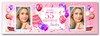 Personalised Party Banner For 55th Birthday With Photo Female Pink Cake
