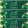 Personalised Party Banner For 60th Birthday Male Green Gold Balloons