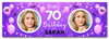 Personalised Party Banner For 70th Birthday With Photo Female Purple Balloons