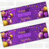 Personalised Party Banner For 80th Birthday Purple Gold Balloons