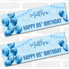 Personalised Party Banner For 85th Birthday Male Blue Balloon Star