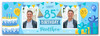 Personalised Party Banner For 85th Birthday With Photo Male Blue Cake Gift