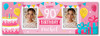 Personalised Party Banner For 90th Birthday With Photo Female Pink Cake Gift