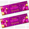 Personalised Party Banner For Birthday Female Pink Gold Balloons