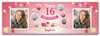 Personalised Party Banner For 16th Birthday With Photo Female Pink Balloon Gift