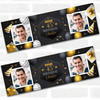 Personalised Party Banner For Birthday With Photo 45 Male Gold Black Balloons