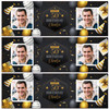 Personalised Party Banner For Birthday With Photo 50 Male Gold Black Balloons