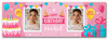 Personalised Party Banner For Birthday With Photo Female Pink Cake Gift