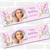 Personalised Party Banner For Birthday With Photo Female Spa Pamper Pink