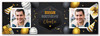 Personalised Party Banner For Birthday With Photo Male Gold Black Balloons