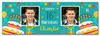 Personalised Party Banner For 16th Birthday With Photo Male Turquoise Cake