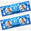 Personalised Party Banner For 21st Birthday With Photo Male Blue Balloons