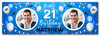 Personalised Party Banner For 21st Birthday With Photo Male Blue Balloons