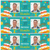 Personalised Party Banner For 21st Birthday With Photo Male Turquoise Cake