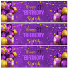 Personalised Party Banner For 21st Birthday Purple Gold Balloons