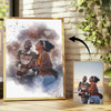Personalised Watercolour Portrait From Photo, Custom Anniversary Gift, Framed Print Canvas