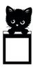 Light Switch Surround Peeking Cat Decorative Switch Plate Cover Frame