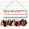 Personalised Christmas Advent Calendar Family Garland Xmas Countdown Sign