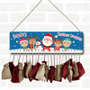 Personalised Christmas Advent Calendar Kids Happy Santa DIY Xmas Countdown Sign Personalised Christmas Advent Calendar Kids Happy Santa DIY Xmas Countdown Sign