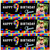 Personalised Party Banner For Kids Birthday Boys Lego Toy Bricks Photo