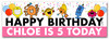 Personalised Party Banner For Kids Birthday Girls Mr Men