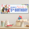 Personalised Party Banner For Kids Birthday Girls Peter Rabbit
