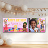 Personalised Party Banner For Kids Birthday Pink Peter Rabbit Photo