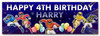 Personalised Party Banner For Kids Birthday Power Rangers