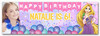 Personalised Party Banner For Kids Birthday Disney Princess Rapunzel